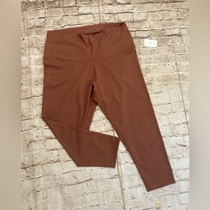 NWT CORE IO medium brown, high waist, capris , yoga legging size 2X